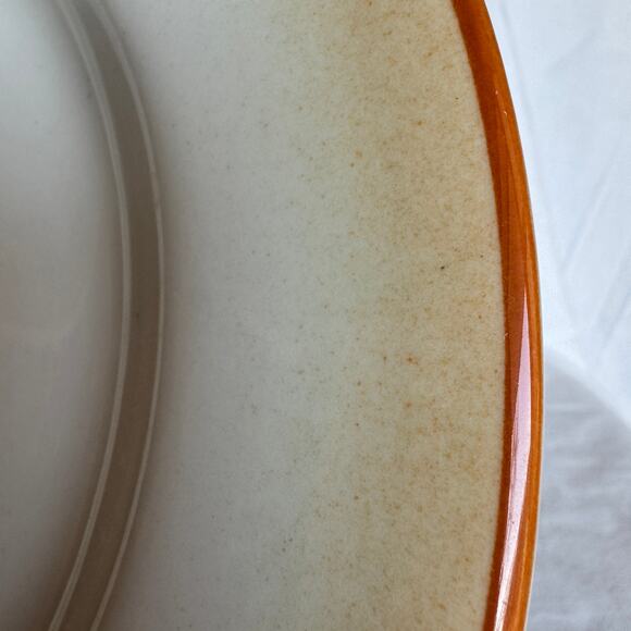 Jackson Dinner Plate Restaurantware Ambre Orange to Brown Rim 9.75" - Picture 3 of 7